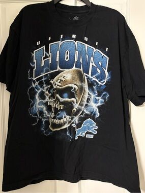SANA Detroit Lions 2024 Black Graphic Skull Tee